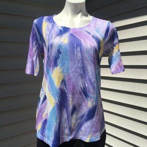 Christopher & Banks Short Sleeve Spring Top Size M